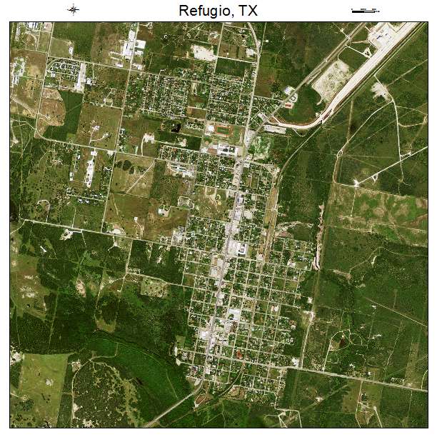 Refugio, TX air photo map
