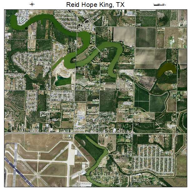 Reid Hope King, TX air photo map