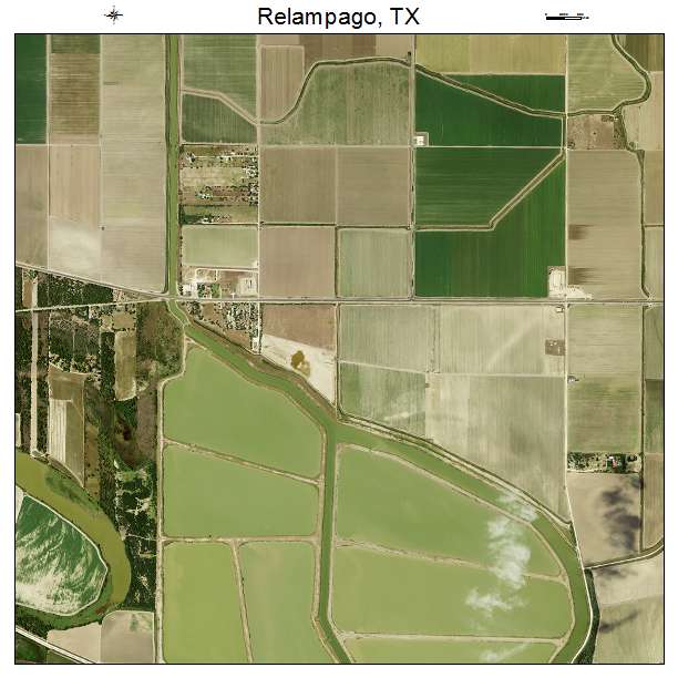 Relampago, TX air photo map