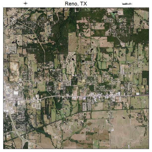 Reno, TX air photo map