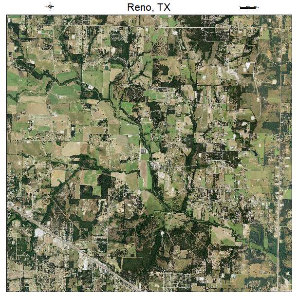 Reno, TX air photo map