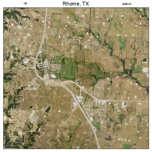 Rhome, TX air photo map
