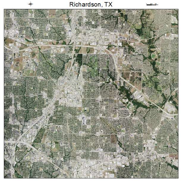 Richardson, TX air photo map