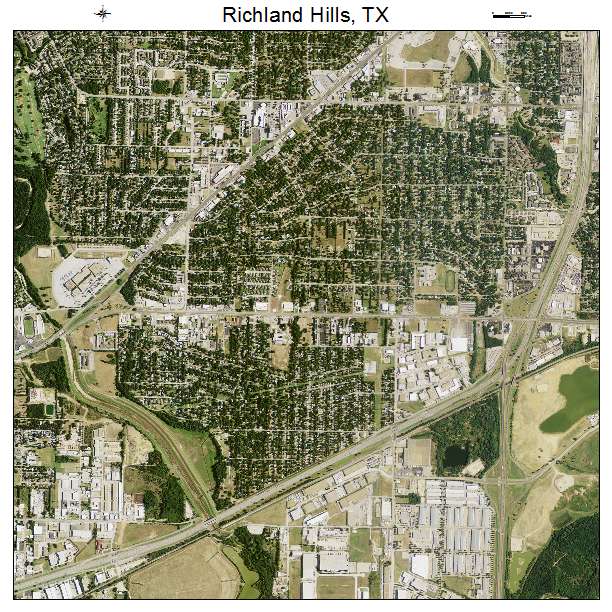 Richland Hills, TX air photo map