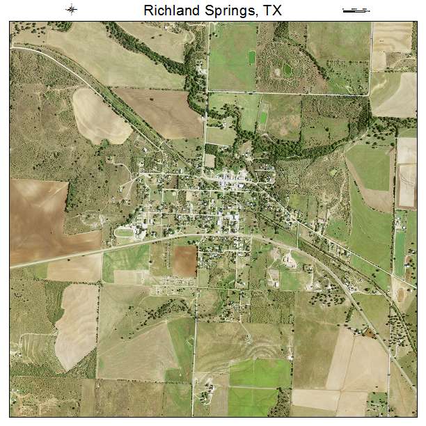 Richland Springs, TX air photo map