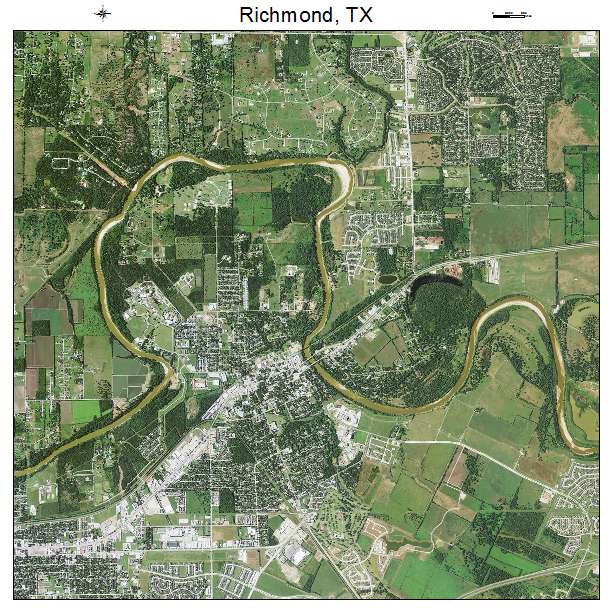 Richmond, TX air photo map