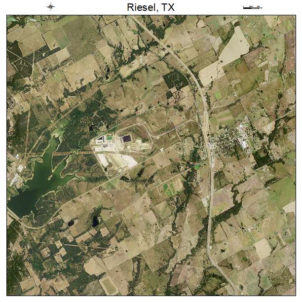 Riesel, TX air photo map