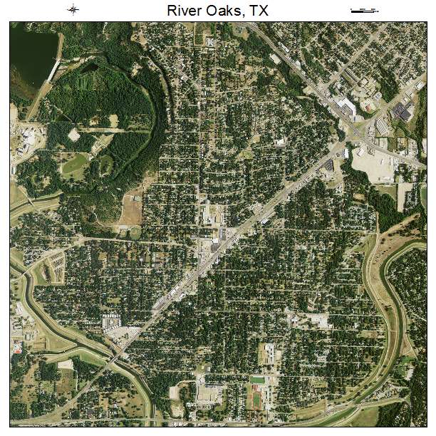 River Oaks, TX air photo map