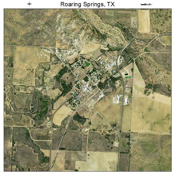 Roaring Springs, TX air photo map