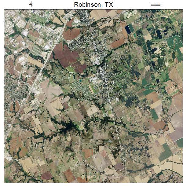 Robinson, TX air photo map