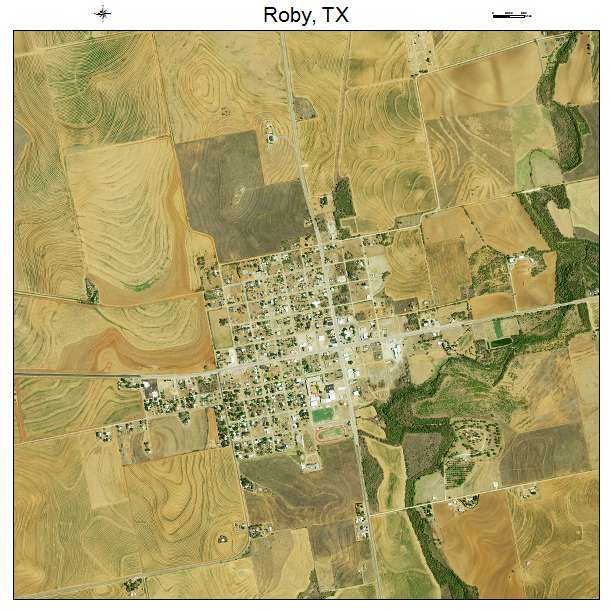 Roby, TX air photo map