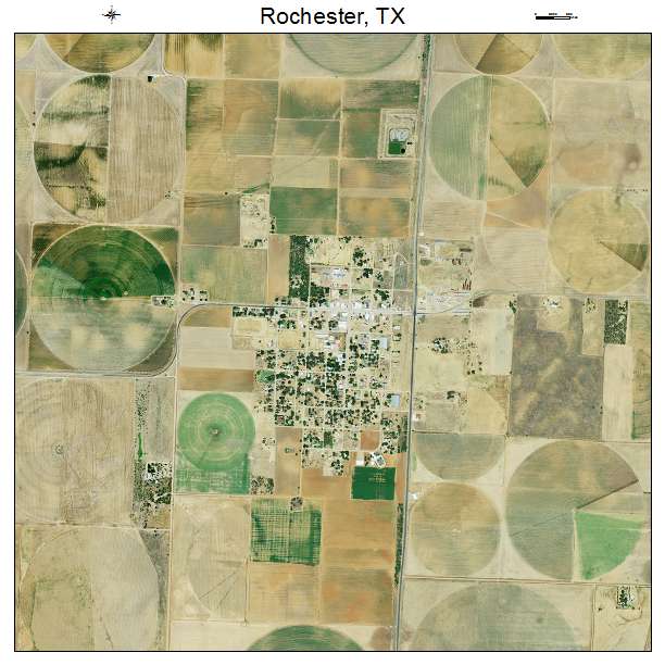 Rochester, TX air photo map