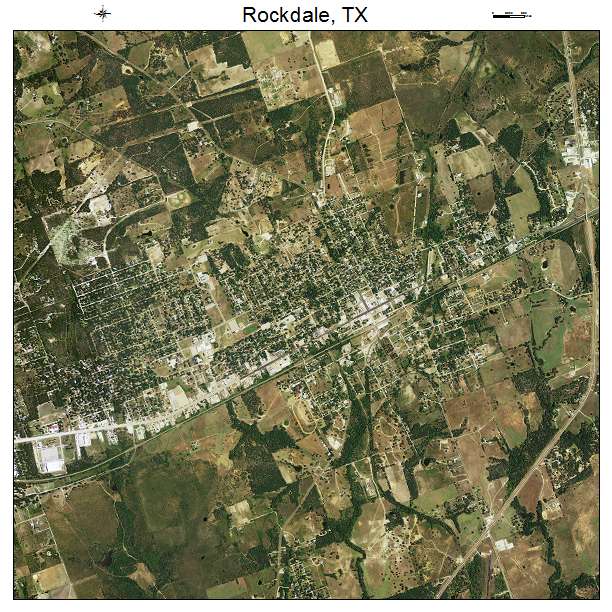 Rockdale, TX air photo map