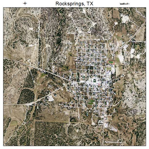 Rocksprings, TX air photo map