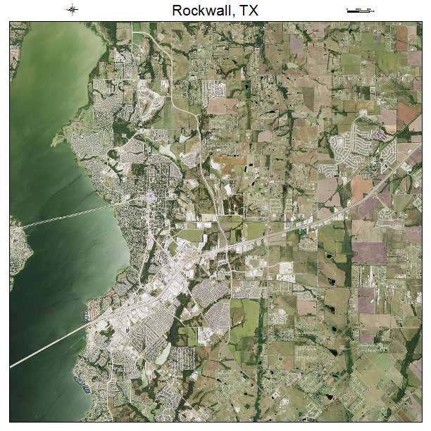 Rockwall, TX air photo map