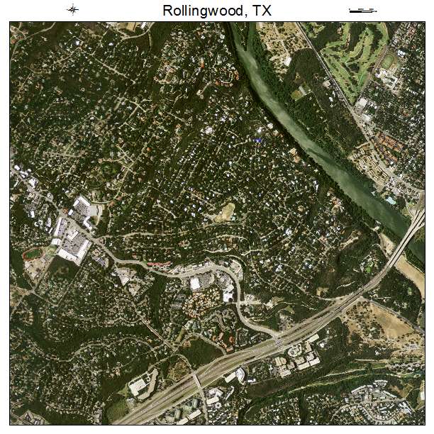 Rollingwood, TX air photo map