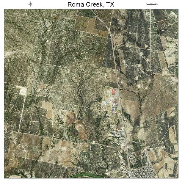 Roma Creek, TX air photo map