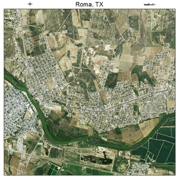 Roma, TX air photo map