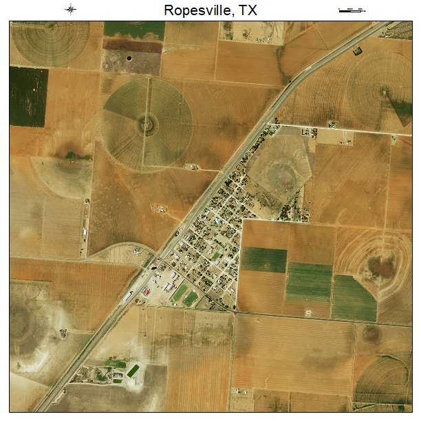 Ropesville, TX air photo map