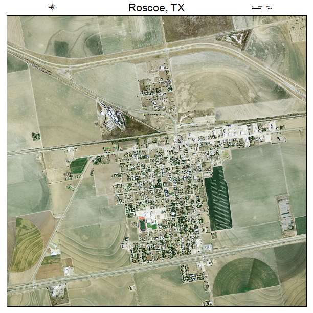 Roscoe, TX air photo map