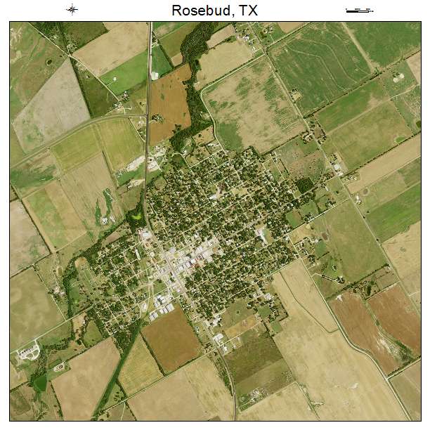 Rosebud, TX air photo map