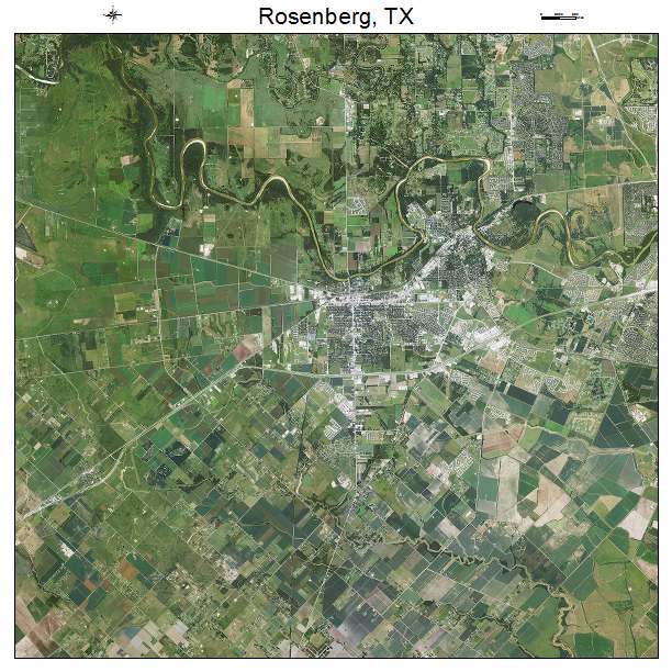 Rosenberg, TX air photo map