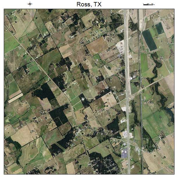 Ross, TX air photo map