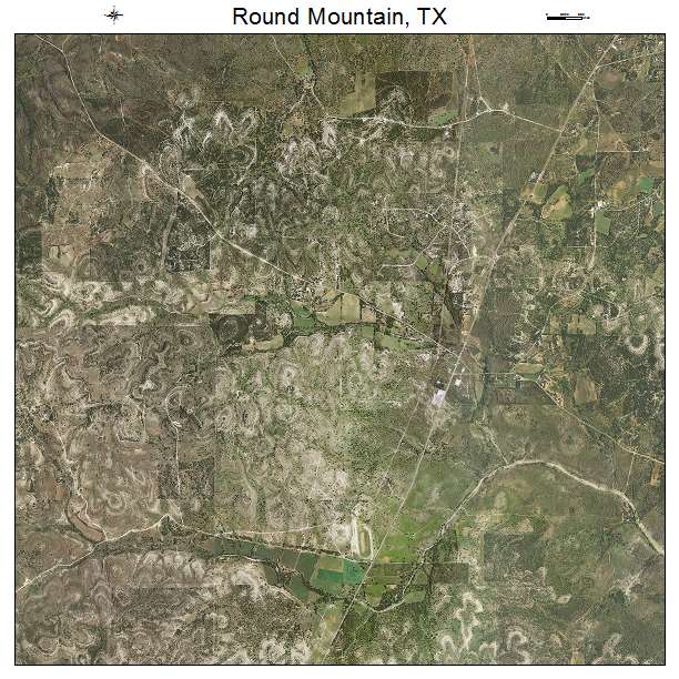 Round Mountain, TX air photo map