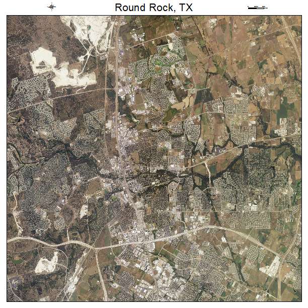 Round Rock, TX air photo map