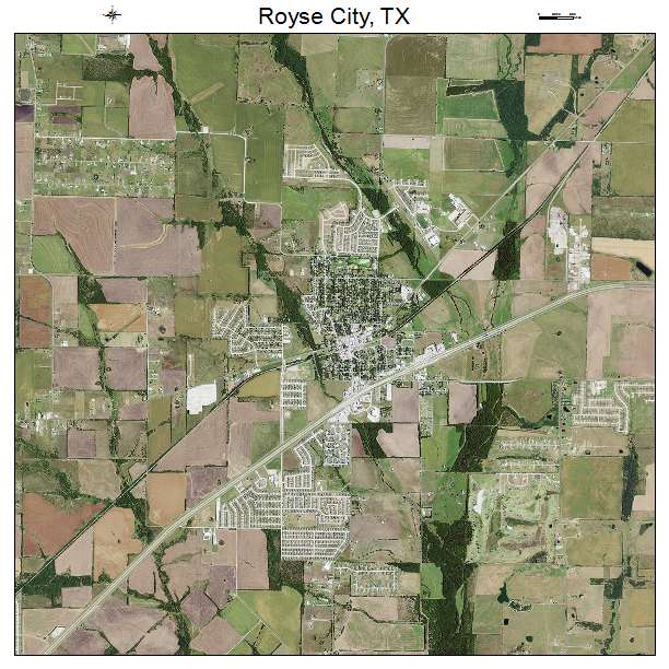 Royse City, TX air photo map