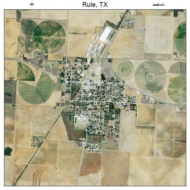 Rule, TX air photo map
