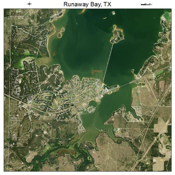 Runaway Bay, TX air photo map