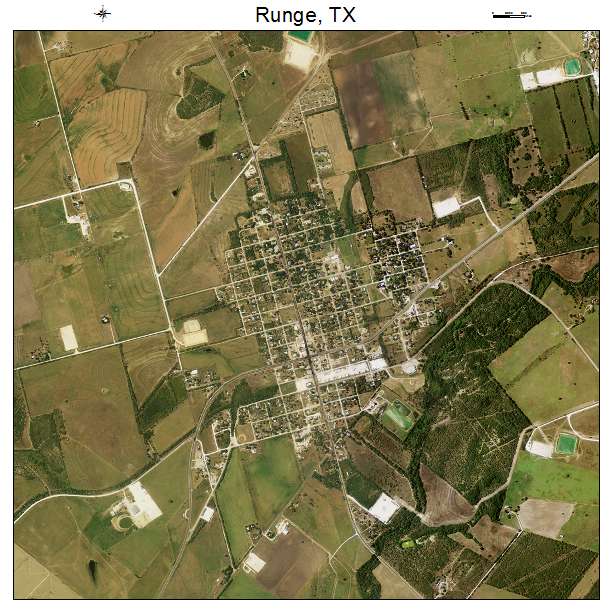 Runge, TX air photo map