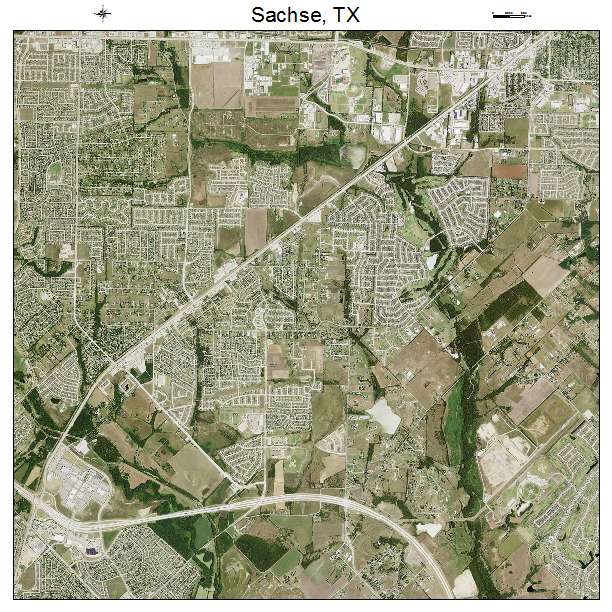 Sachse, TX air photo map