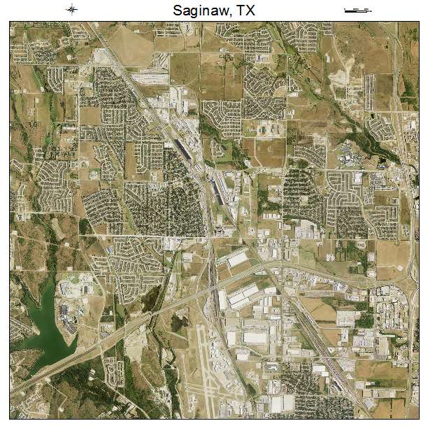 Saginaw, TX air photo map