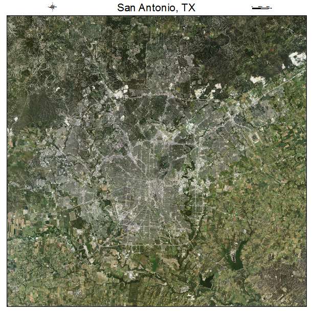 San Antonio, TX air photo map