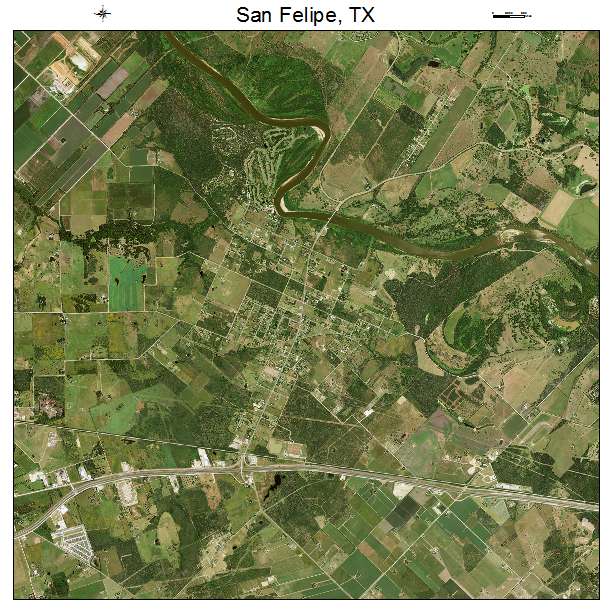 San Felipe, TX air photo map