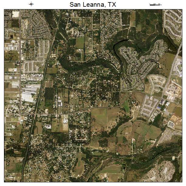 San Leanna, TX air photo map