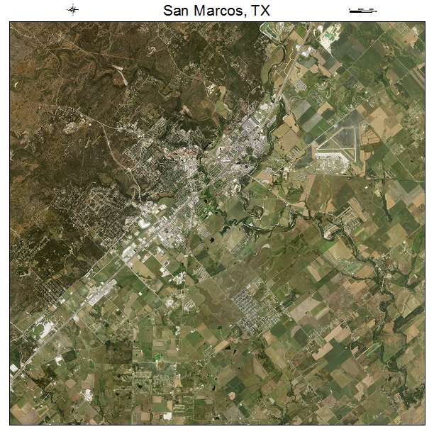 San Marcos, TX air photo map