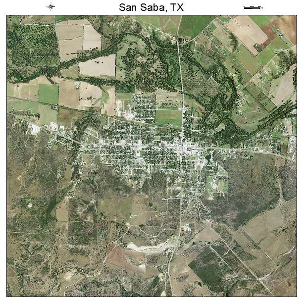 San Saba, TX air photo map