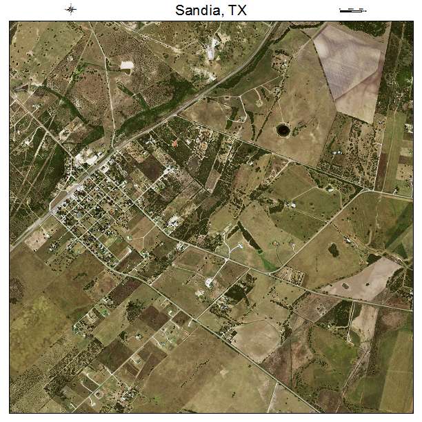 Sandia, TX air photo map