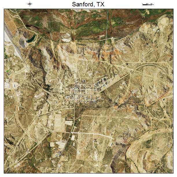 Sanford, TX air photo map