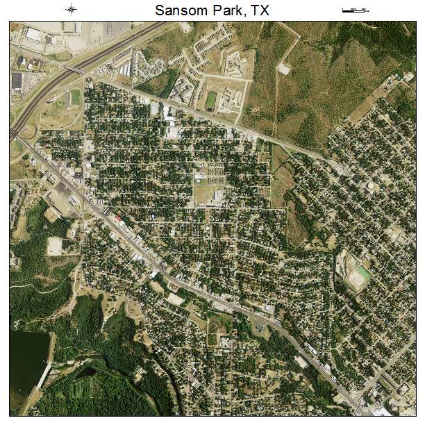 Sansom Park, TX air photo map