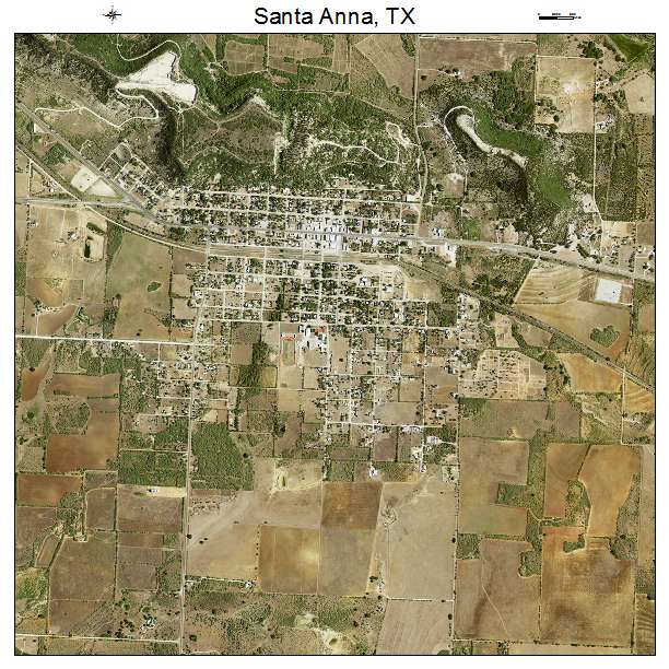 Santa Anna, TX air photo map