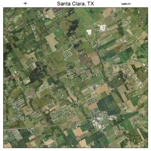 Santa Clara, TX air photo map