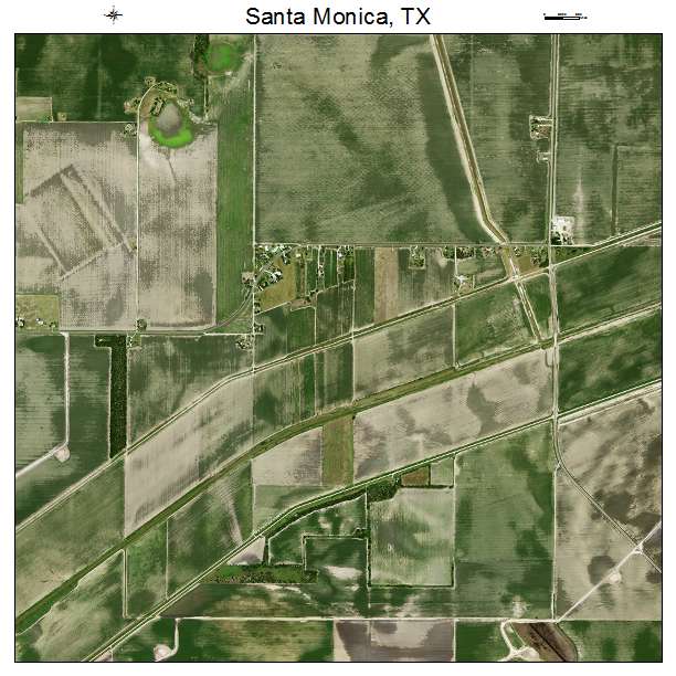 Santa Monica, TX air photo map