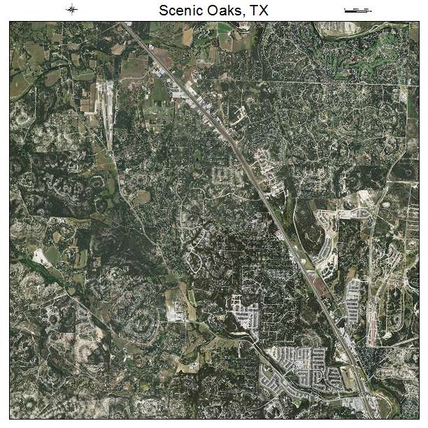 Scenic Oaks, TX air photo map