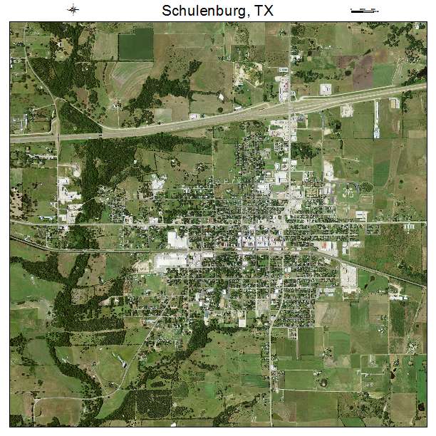 Schulenburg, TX air photo map