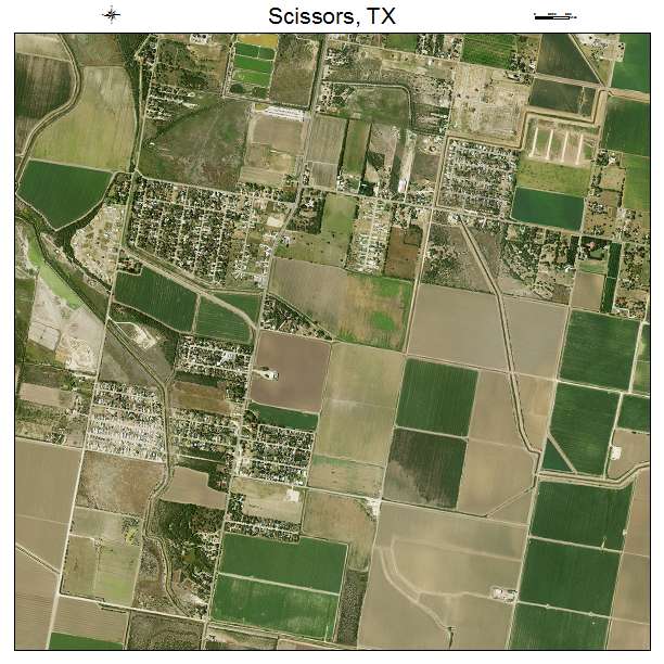 Scissors, TX air photo map