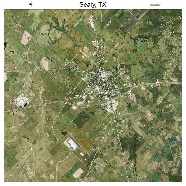 Sealy, TX air photo map